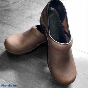 Dansko Brown Leather Clogs